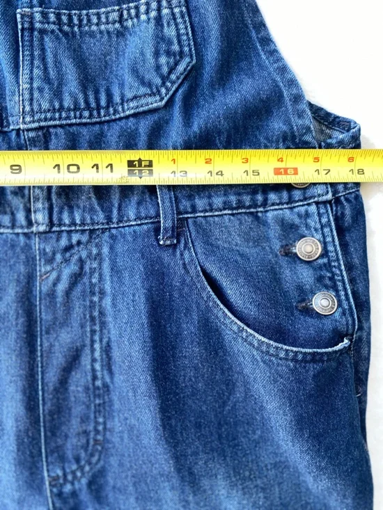 Free People We The Free Ziggy Slouchy Denim Overalls Blue M OB1194398 - Picture 8 of 12